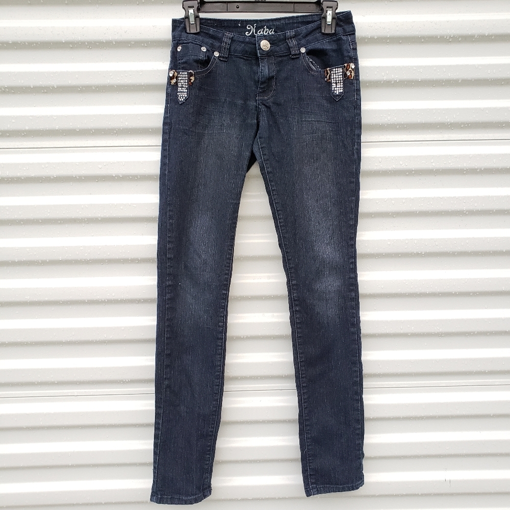 Kaba Jean's with leopard print detail